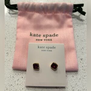 kate spade fushia / ruby red square Stud Earrings